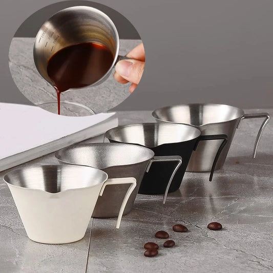 100ml Stainless Steel Espresso Extraction Cup – Coffee Cup with Scale for Home or Café Use