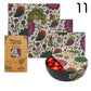 3pcs Reusable Beeswax Food Wraps – Natural Cotton Covers for Cheese, Fruit & Bread
