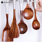Solid Teak Wood Cooking Spatula – Non-Scratch Kitchen Utensil with Hanging Loop