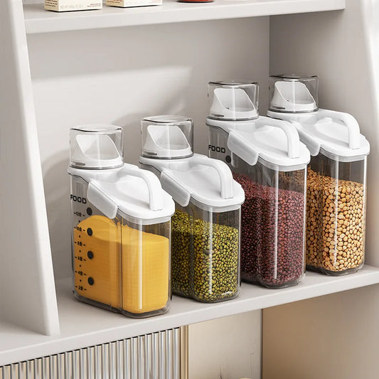 Airtight Cereal Storage Container 1.5L with Pouring Spout & Measuring Cup