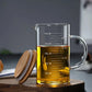 Glass Measuring Cup with Handle and Lid – 250ml to 1000ml Food Grade Measuring Jug