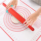 Mini Silicone Rolling Pin – 23cm Non-stick Dough Roller with Wooden Handle