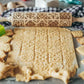 Wooden Embossed Rolling Pin – 35cm Patterned Roller for Cookies, Biscuits & Fondant