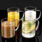 Borosilicate Glass Measuring Beaker Mug – 400ml Milk Cup with Handle