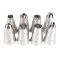 8pc Stainless Steel Piping Nozzles – Icing Tips Set for Cakes, Cupcakes & Biscuits