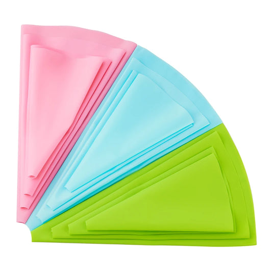 4pc Reusable Silicone Piping Bags – Icing Bags for Cake Decorating