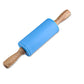 Mini Silicone Rolling Pin – 23cm Non-stick Dough Roller with Wooden Handle