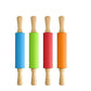Mini Silicone Rolling Pin – 23cm Non-stick Dough Roller with Wooden Handle