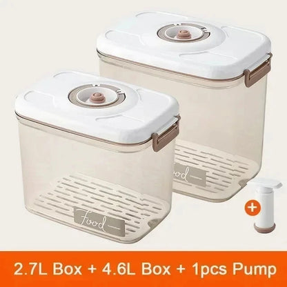 Food Vacuum Storage Box with Pump – Airtight Large Capacity Kitchen Container