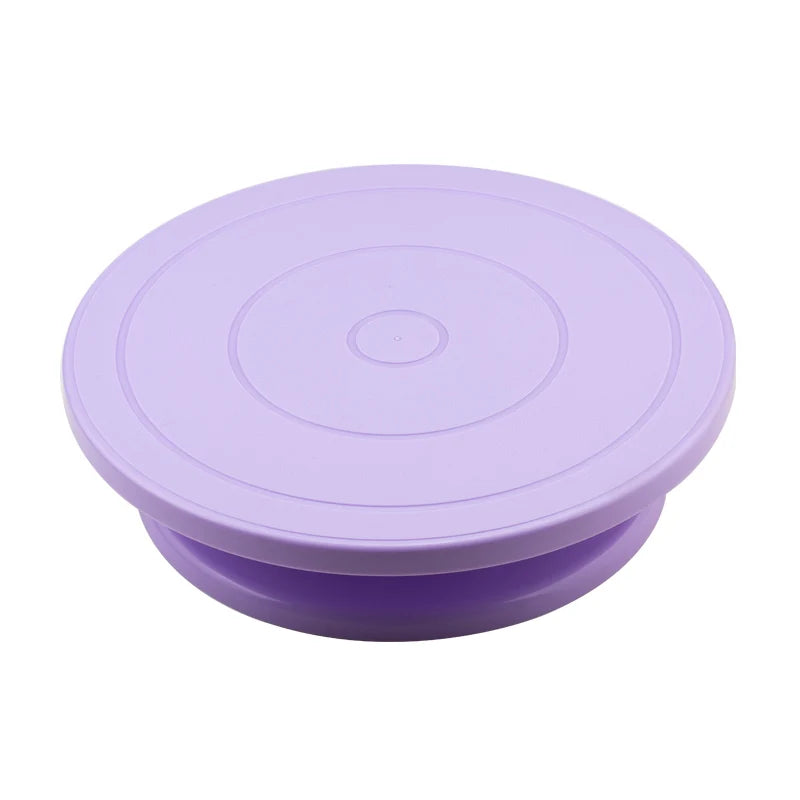 Macaron Rotating Cake Turntable – 11" Revolving Stand for Cake Decorating and Baking