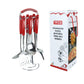 7-Piece Stainless Steel Kitchen Utensil Set with Ceramic Handles – Nordic Style