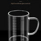 Borosilicate Glass Measuring Beaker Mug – 400ml Milk Cup with Handle