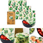3pcs Reusable Beeswax Food Wraps – Natural Cotton Covers for Cheese, Fruit & Bread