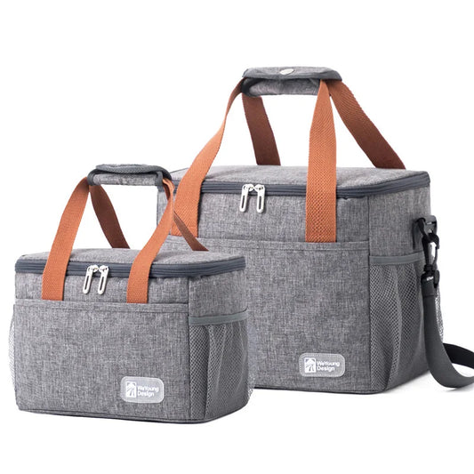 Large Capacity Thermal Insulated Lunch Bag – Portable Oxford Cloth Cooler Tote