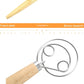 Stainless Steel Danish Dough Whisk – Handheld Beater for Bread & Pastry Mixing