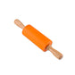 Mini Silicone Rolling Pin – 23cm Non-stick Dough Roller with Wooden Handle