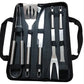 Stainless Steel BBQ Tool Set – Portable Outdoor Grill Utensils with Storage Bag