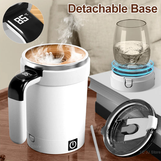 Rechargeable Self-Stirring Mug – Magnetic Electric Coffee Mixer with Lid, 380ml