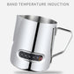 Milk Frothing Pitcher with Temperature Display – Stainless Steel Jug for Latte Art 350/600ml