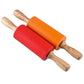 Mini Silicone Rolling Pin – 23cm Non-stick Dough Roller with Wooden Handle