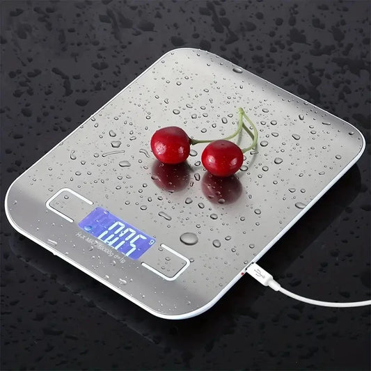 Kitchen Digital Scale – Multi-Function Electronic Weighing Scale with LCD Display and USB Charging