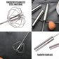 Semi-Automatic Stainless Steel Egg Beater – Self-Turning Hand Whisk Kitchen Tool