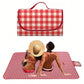Checkered Picnic Blanket 140×190cm – Washable Lightweight Mat with Handle for Camping