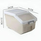 Storage Container with Lid, Wheels & Scoop – Airtight Grain & Cereal Dispenser