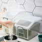 Storage Container with Lid, Wheels & Scoop – Airtight Grain & Cereal Dispenser