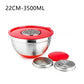 Stainless Steel Mixing Bowl with Lid and Grater – Non-Slip Silicone Base Kitchen Essential