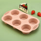 Silicone 6-Cup Cake Mould – Non-Stick Muffin Tray for Baking Cupcakes, Cakes and Biscuits