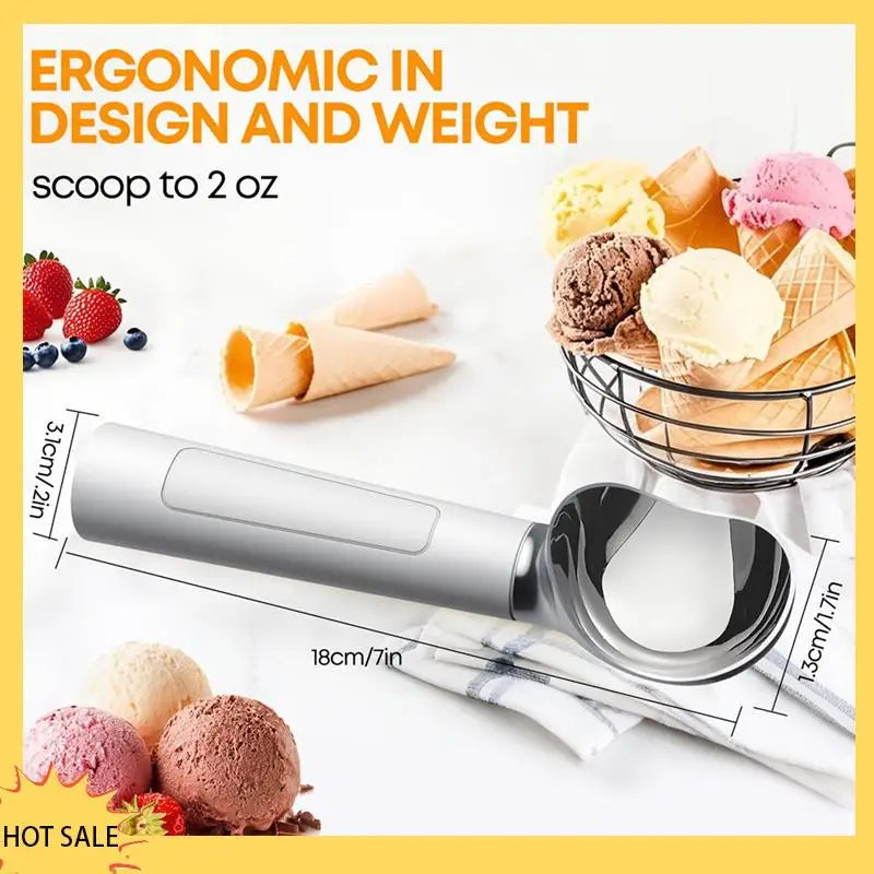 A66Z Heated Electric Ice Cream Scoop with LED Display – Handheld Scooper for Hard Ice Cream