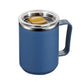 450ml Stainless Steel Insulated Coffee Cup – Travel Mug with Handle, Lid & Straw