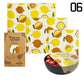 3pcs Reusable Beeswax Food Wraps – Natural Cotton Covers for Cheese, Fruit & Bread