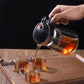 Heat Resistant Glass Teapot with One-Click Filtering – Tea and Coffee Maker with Water Separation