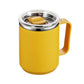 450ml Stainless Steel Insulated Coffee Cup – Travel Mug with Handle, Lid & Straw