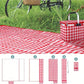 Checkered Picnic Blanket 140×190cm – Washable Lightweight Mat with Handle for Camping