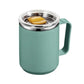 450ml Stainless Steel Insulated Coffee Cup – Travel Mug with Handle, Lid & Straw