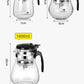 Heat Resistant Glass Teapot with One-Click Filtering – Tea and Coffee Maker with Water Separation
