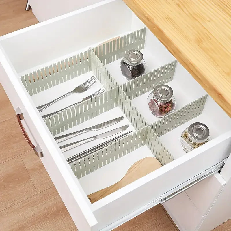 4pcs Adjustable Drawer Dividers – Custom Storage for Home, Office & Wardrobe Organisation