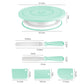 Macaron Rotating Cake Turntable – 11" Revolving Stand for Cake Decorating and Baking