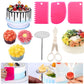 Macaron Rotating Cake Turntable – 11" Revolving Stand for Cake Decorating and Baking