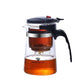 Heat Resistant Glass Teapot with One-Click Filtering – Tea and Coffee Maker with Water Separation